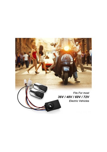 Folinda 36v-48v-60v-72v Elektrikli Araçlar İçin Kablolu Abss Güvenlik Alarm Sistemi, 120 Db Ses, 150m Kumanda Aralığı