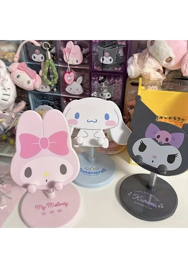 Fochsia Pembe Sevimli Ayarlanabilir Telefon Tutucu Esnek Masaüstü Aksesuarı Pembe