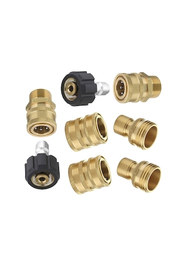 Yüksek Basınçlı Temizleme Makinesi Adaptör Seti - 8 Parça Verimli Temizlik