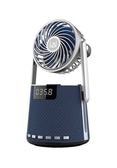 Soaiy K8 Kablosuz Bluetooth Hoparlör & Çıkarılabilir Mini Vantilatör - Dijital Gösterge - FM Radyo - ZORE-219767