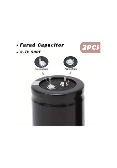 Lumaworld 2 Adet 500f Farad Kondansatör 35x60mm 2.7v Süper Araç Redresörü
