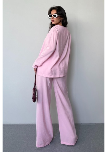 Madmext Pembe Önü Bağlamalı Alt Üst Takım Mg2473 Pembe