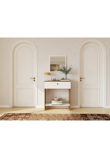 Castabus Amalfi-beyaz Renk Dresuar Beyaz - Kahverengi