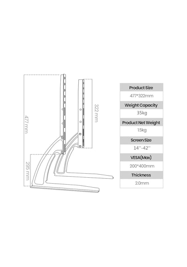 Lcd Tv Evrensel Masaüstü Tv Standı Tv Düz Ve Kavisli Ekran
