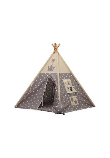 Henna Newyear Çocuk Oyun Çadırı Gri Yıldızlı