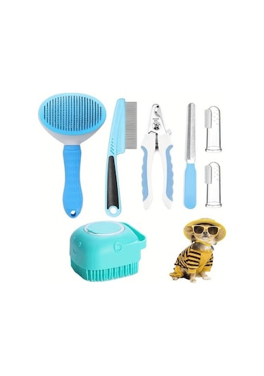 Venturemart 7-parçalıbakım Seti, Tüy Tarak, Pul Tarak, Şampuan Fırçası,tırnak Makası, Diş Fırçası Seti 7