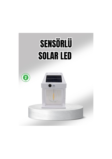 Güneş Enerjili Dış Mekan Sensörlü Duvar Lambası Ip65 Su Geçirmez Renkli