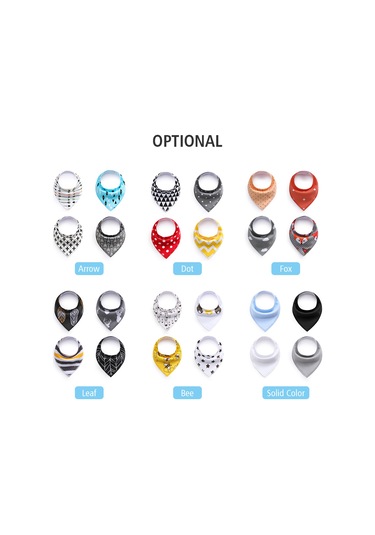 Vkemall 4 Adet Pamuklu Bebek Bibs: Nemlendirici, Konforlu Ve Temiz Tutucu - Nokta, Yaprak, Tek Renk, Tilki, Arı Desenleri Seçenekli