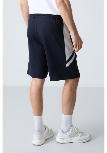 Tommy Life Lacivert Pamuklu Kalın Yumuşak Dokulu Standart Fit Basic Erkek Şort - 81281 Lacivert