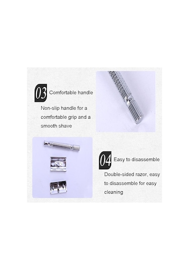 Sones Junjie Tıraş Ve Sakal Jilet Standı Eski Stil Çift Taraflı Manuel Tıraş Makinesi