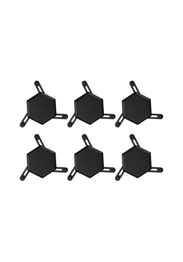 Ranyeek Siyah Abs Uzatılabilir Bardak Düzenleyici, 6 Adet, Dolapta Alan Tasarrufu Sağlar, Farklı Boyutlarda Bardakları Konforlu Saklar Siyah