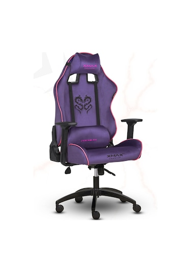 Rio Balerion Terletmez Kadife Kumaş Mor Gaming Oyuncu Koltuğu -2 Mor