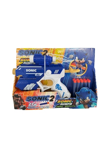 Sonic Nörf Tabanca Oyuncak Sünger Plastikatan Nerf Silah