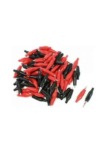 2 Adet Kablosuz Krokodil Maşası Timsah Ağzı 1 Set Kırmızı Siyah