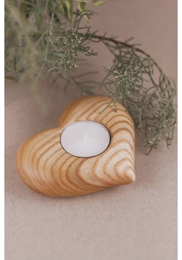 Tateplota İç Mekan Ahşap Şamdan Kalp 145108544 Aromatik