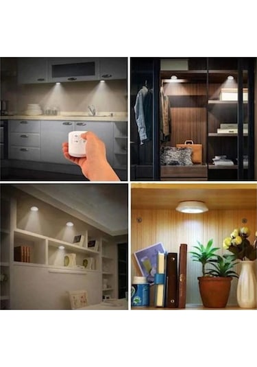 Uzaktan Kumandalı 3 Lü Spot Led Lamba Kablosuz Pilli Işıldak Diğer