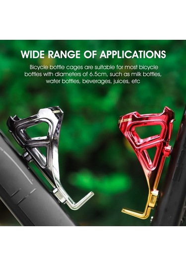 Dancemonkey West Bıkıng Yp0704033 Bisiklet Şişe Kafesi - Kırmızı/altın Ultralight Mtb Yol Bisiklet Su Şişesi Tutucu İçecek Bardağı Braketi Acid Yeşili