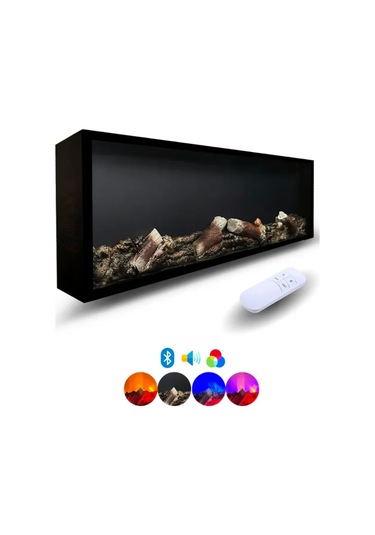 Dekoratif Elektrikli Şömine 120x25x15 Cm - Arif Şömine