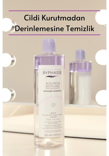 Byphasse Micellar Çift Fazlı Yüz Ve Makyaj Temizleyici Tüm Ciltler 500 ML