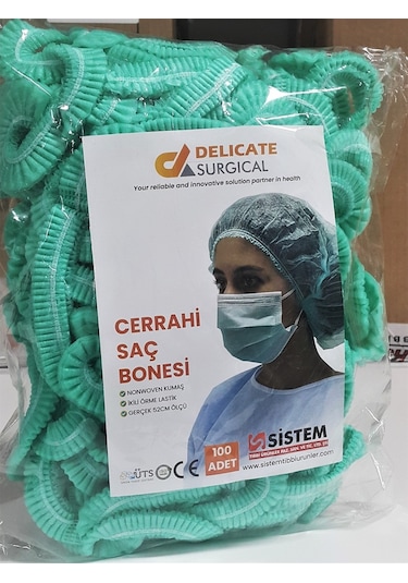 Cerrahi Saç Bonesi Tek Kullanımlık Bone 500 Adet