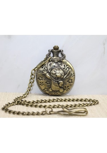 Stitch Tasarımlı Köstekli Saat