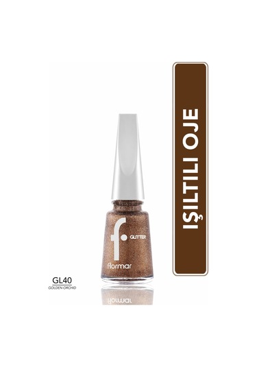 Flormar Glitter Yarı Transparan Parlak Bitişli Simli Oje GL40