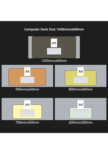 Çalışma Masası Düzenleyici Keçe Bilgisayar Mouse Pedi Mat 100x44 Cm A10