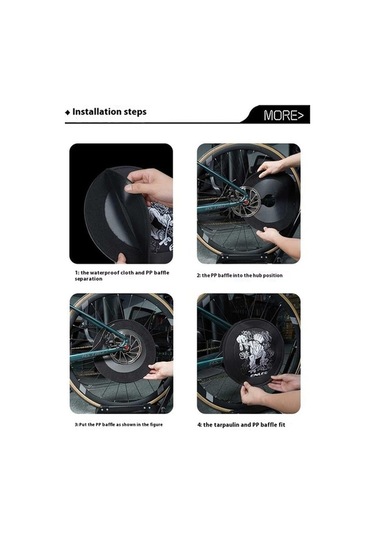 Ebitda Enlee E22128 Dağ Bisikleti Disk Fren Kapağı Anti Aşırı Püskürtme Kalkanı - Kafatası Çok Renkli Çok Renkli