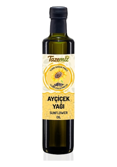 Tazemiz Soğuk Sıkım Ayçiçek Yağı 500 ML