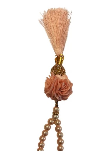 Uretti - Gül 4612 - El Yapımı Püsküllü İnci Tesbih 99'lu - Pembe Pembe