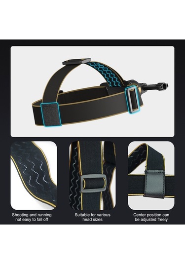 Puluz Manyetik Hızlı Açılan Kafa Kayışı Emniyet Kemeri Siyah