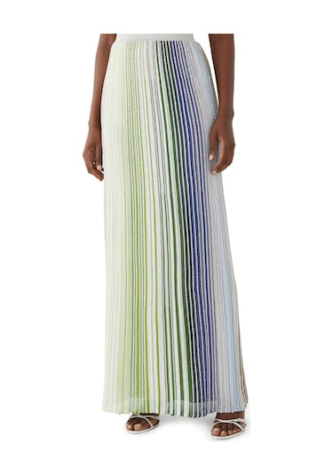 Missoni Payetli Maxi Etek Yeşil Çok Renkli