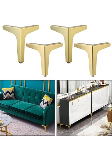 Suntek Magideal 4 X Demir Metal Mobilya Ayakları Kanepe 13cm-altın