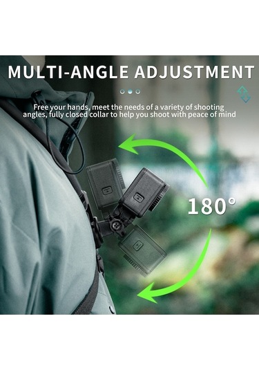 Ebitda Startrc Spor Kamerası Boy Askısı Montajı, Gopro Hero 12/11/10, Insta360, Osmo Aksiyon Kamerası Pov Vlog Video Kayıt Aksesuarları İçin Göğüs Kayışı Değiştirme. Siyah Siyah