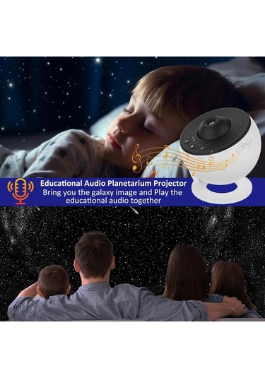 Star Projector, Bedroom İçin Planetaryum Projektörü Ultra Clear Galaxy Gece Işığı 4k Değiştirilebilir 12 Galaxy Disk