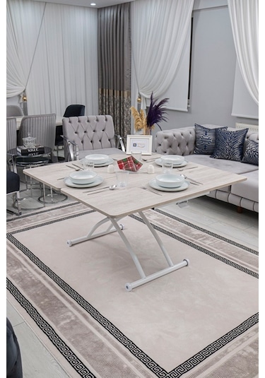 Juppo Üst Tabla Mdf Lizbon Oval Köşe Alt Beyaz Dışa Kıvrım