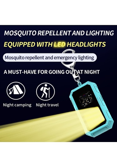 Xurunkeji Sivrisinek Kovucu Ultrasonik Açık Hava Taşınabilir Tokalı Usb Şarjlı Çok Fonksiyonlu Böcek Kovucu Led Işıklı Pembe