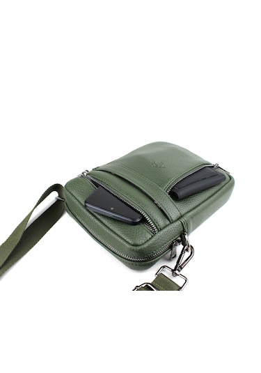 Erkek Askılı Postacı Çanta Omuz Çantası Haki