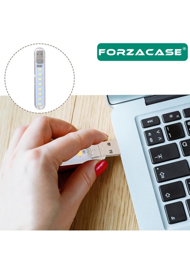 8 Ledli Flash Usb Led Işık Kitap Okuma Gece Lambası - Fc805