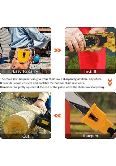 Besthome1 Zımpara Taşı Hızlı Zincir Testere Ucu 14-20 Uyumlu, Ekstra Taşlı Plastik Alet