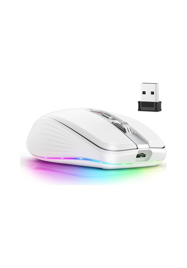 Geeksen Fmouse 2.4 G Bluetooth 5.1 Çift Modlu Kablosuz Mouse