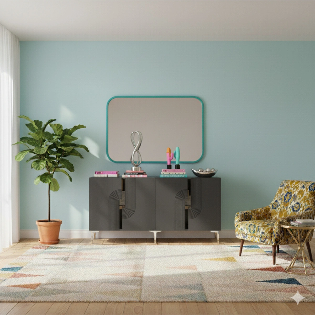 Ka1516as Meyra Konsol, Kahve Köşesi, Tv Sehpası Antrasit-sılver 150cm Antrasit