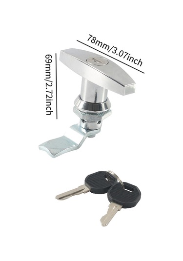 Homyl T Saplı Kilit Anahtarlı Alet Kutusu Araba Gümüş