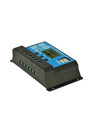 Wezone 20a 12v/24v Güneş Kontrol Cihazı, Otomatik, Çift Usb Çıkışı, Güneş Enerji Sistemleri İçin