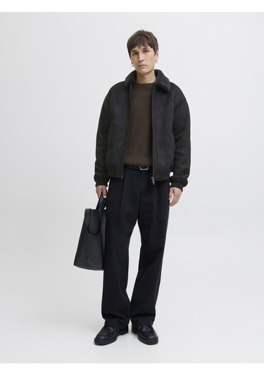 Jack Jones Erkek Yakası Kürklü Bomber Ceket 12282444 Siyah Jack Jones Erkek Yakası Kürklü Bomber Ceket 12282444 Siyah