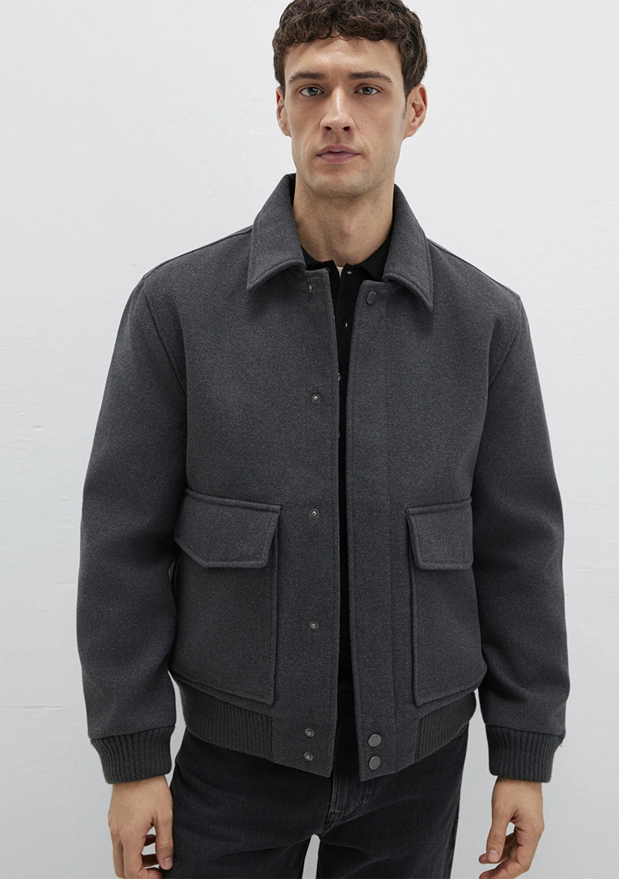 Mavi - Yün Karışımlı Antrasit Ceket 0110658-80023 Antrasit