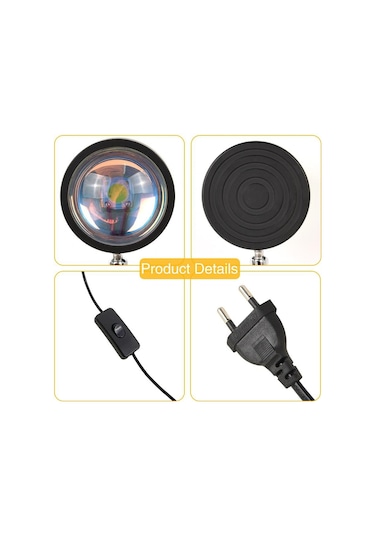 Güneş 2021 Gün Batımı Gökkuşağı Kırmızı Projektör Lambası Gece Güneşi Projeksiyon Ya Duvar Dekorasyonu Dekoratif Led Işık 56439244