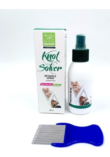 Nanbell Kediler İçin Kıtık Açıcı Kolay Tarama Spreyi 100 ML + Bit Pire Tarağı