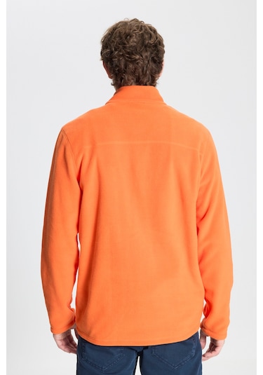 AC&Co / Altınyıldız Classics Anti-Pilling Tüylenme Yapmayan Bato Yaka Erkek Polar Sweatshirt 4A5221100016TRNXXL Turuncu