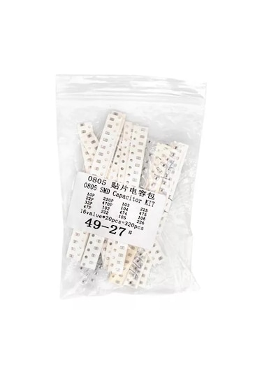 0805 Smd Kapasitör Set 16 Tip 320 Parça Yüzey Montaj Film Seramik
